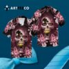 Arizona Cardinals Skull Hawaiian Shirt 3