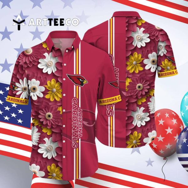 Arizona Cardinals Summer Pattern Hawaiian Shirt 4