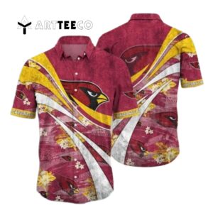 Arizona Cardinals Wave Pattern Hawaiian Shirt 1