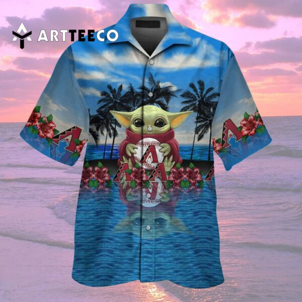 Arizona Diamondbacks Baby Yoda Hawaiian Shirt 2