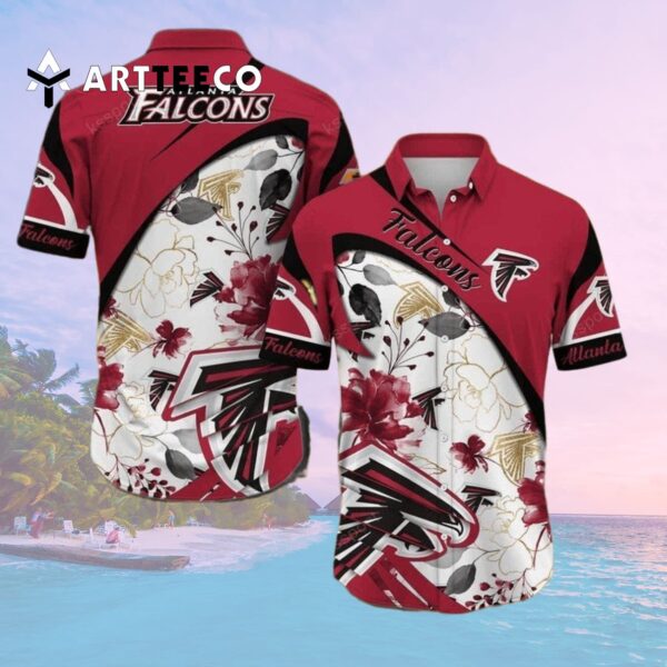 Atlanta Falcons Beach Aloha Pattern Hawaiian Shirt 2