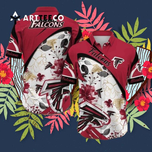 Atlanta Falcons Beach Aloha Pattern Hawaiian Shirt 3