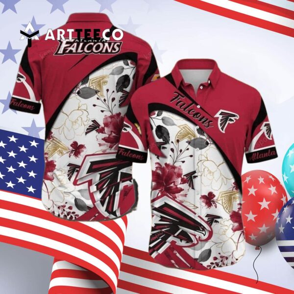 Atlanta Falcons Beach Aloha Pattern Hawaiian Shirt 4
