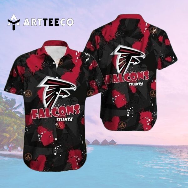 Atlanta Falcons Black Aloha Pattern Hawaiian Shirt 2
