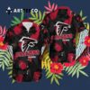 Atlanta Falcons Black Aloha Pattern Hawaiian Shirt 3
