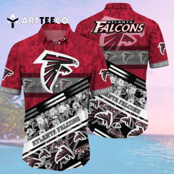 Atlanta Falcons Camo Summer Pattern Hawaiian Shirt 2
