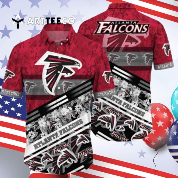 Atlanta Falcons Camo Summer Pattern Hawaiian Shirt 4