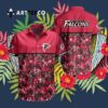 Atlanta Falcons Flowers Pattern Beach Lovers Gift Hawaiian Shirt 3