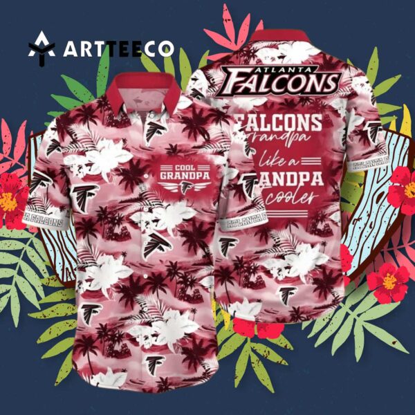 Atlanta Falcons Granpa Like A Granpa But Cooler Hawaiian Shirt 3