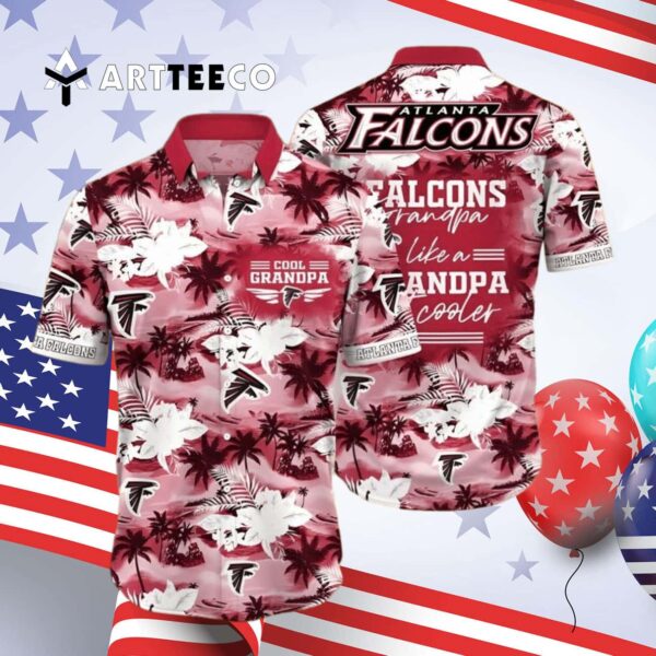 Atlanta Falcons Granpa Like A Granpa But Cooler Hawaiian Shirt 4