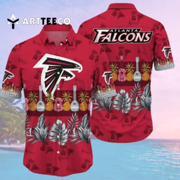 Atlanta Falcons Guitar Summer Pattern Hawaiian Shirt 2