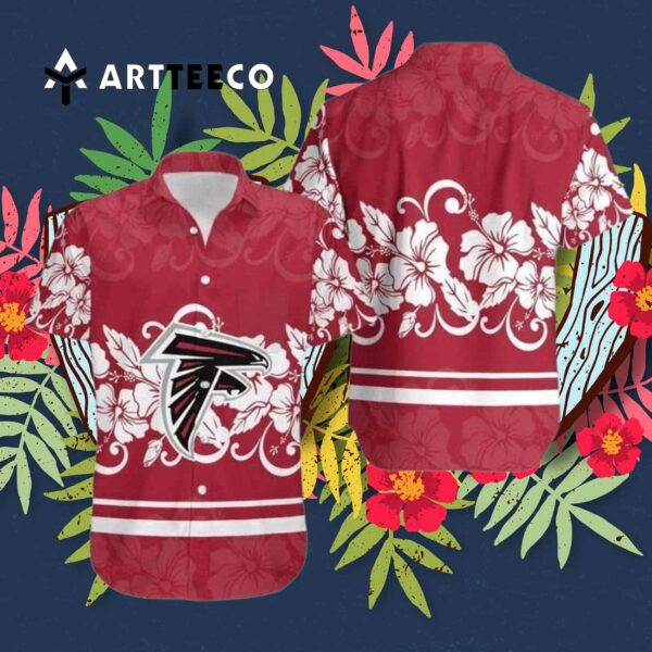 Atlanta Falcons Hibiscus Flowers Trendy Summer Gift Hawaiian Shirt 3