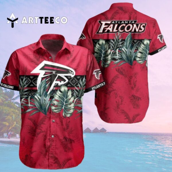Atlanta Falcons Leaves Summer Pattern Hawaiian Shirt 2