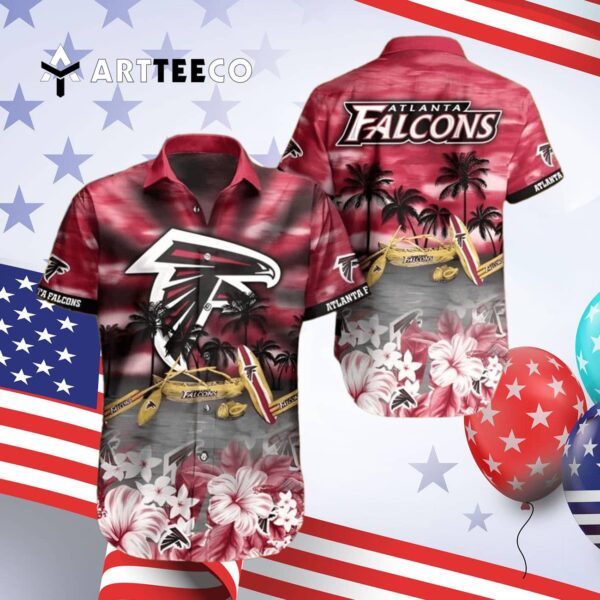 Atlanta Falcons Practical Beach Gift Hawaiian Shirt 4