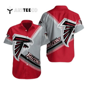 Atlanta Falcons Red Aloha Gift For Football Fans Hawaiian Shirt 1
