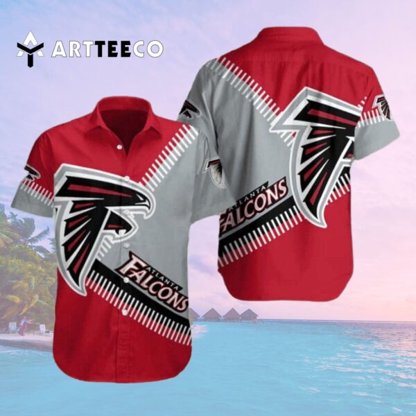 Atlanta Falcons Red Aloha Gift For Football Fans Hawaiian Shirt 2
