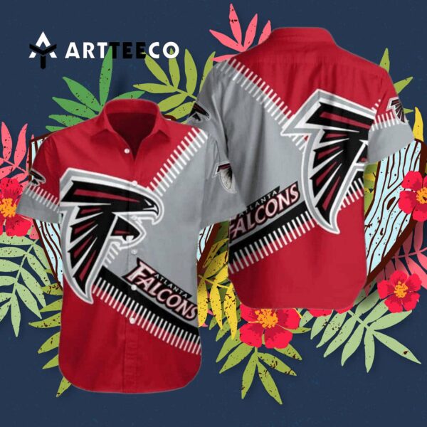 Atlanta Falcons Red Aloha Gift For Football Fans Hawaiian Shirt 3