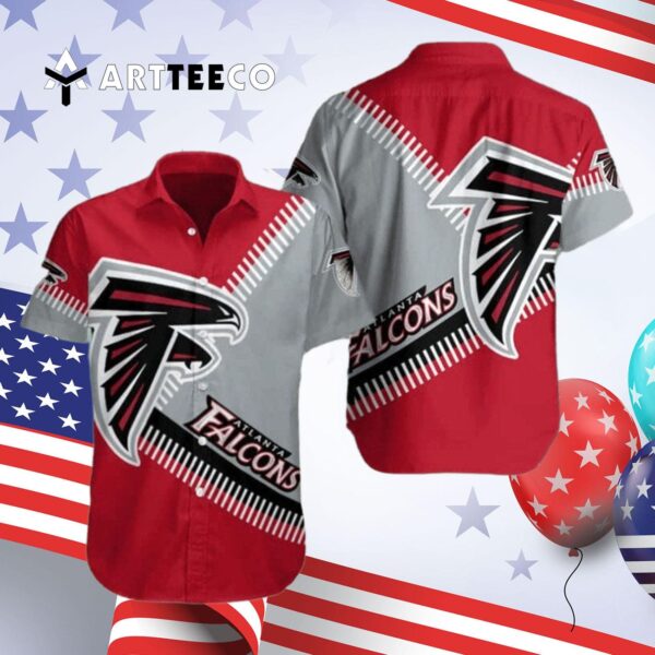 Atlanta Falcons Red Aloha Gift For Football Fans Hawaiian Shirt 4