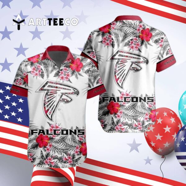 Atlanta Falcons Special Floral Tropical Team Spirit Hawaiian Shirt 4