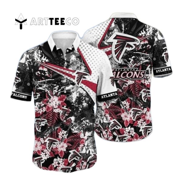 Atlanta Falcons Tropical Flower Beach Hawaiian Shirt 1