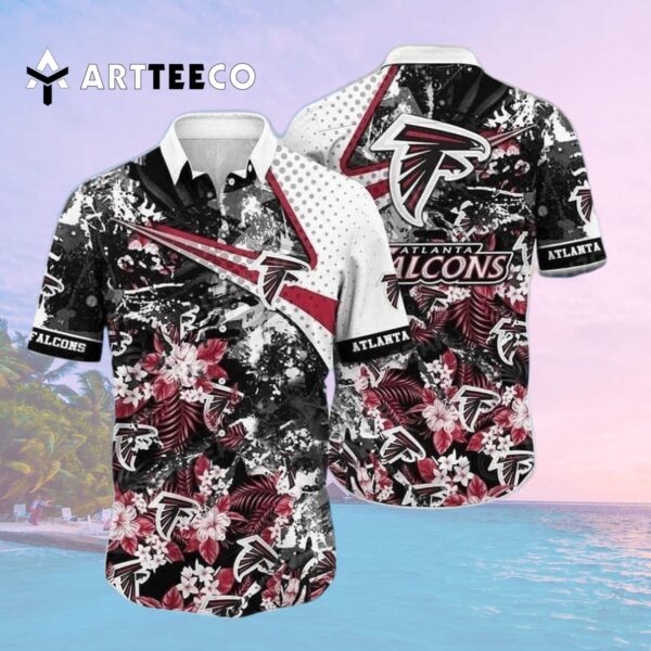 Atlanta Falcons Tropical Flower Beach Hawaiian Shirt 2