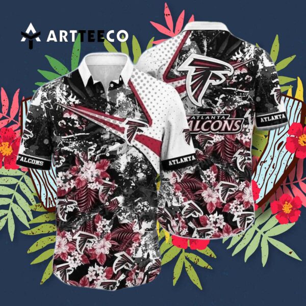 Atlanta Falcons Tropical Flower Beach Hawaiian Shirt 3