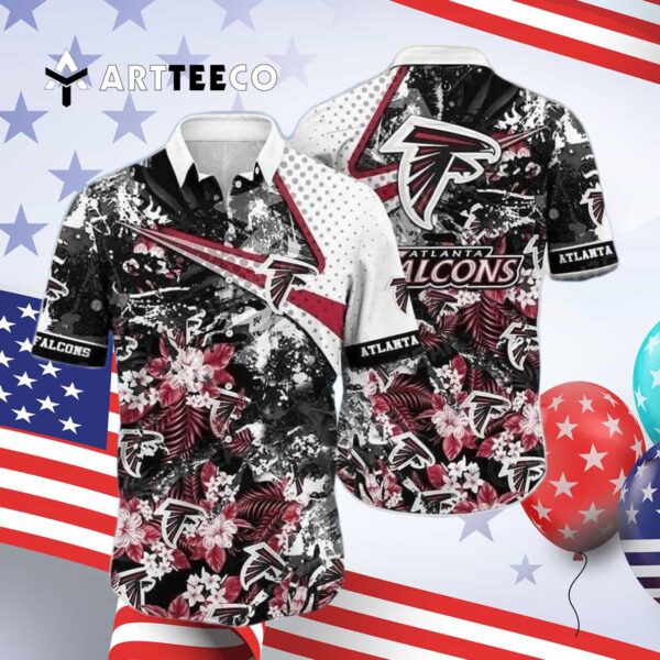 Atlanta Falcons Tropical Flower Beach Hawaiian Shirt 4