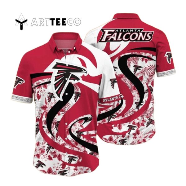 Atlanta Falcons Tropical Flower Summer Aloha Beach Gift For Him Hawaiian Shirt 1