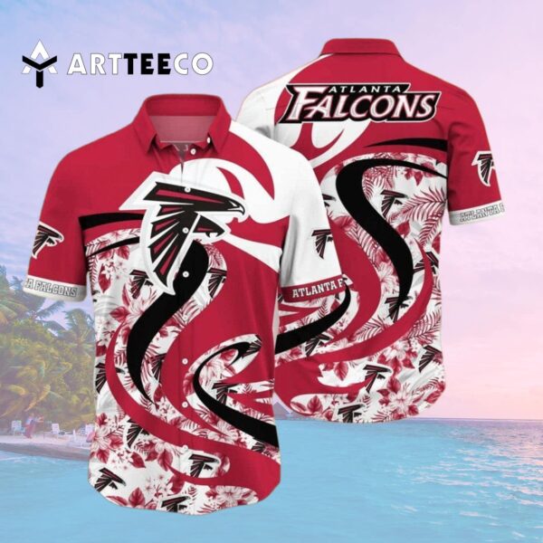Atlanta Falcons Tropical Flower Summer Aloha Beach Gift For Him Hawaiian Shirt 2