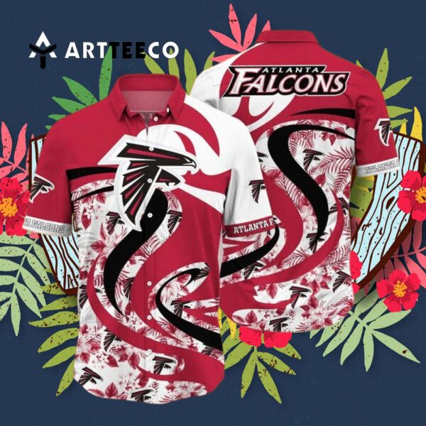 Atlanta Falcons Tropical Flower Summer Aloha Beach Gift For Him Hawaiian Shirt 3