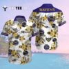 Baltimore Ravens Floral White Background Hawaiian Shirt 2