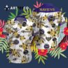 Baltimore Ravens Floral White Background Hawaiian Shirt 3