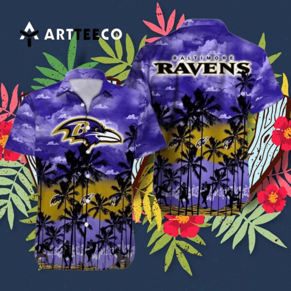 Baltimore Ravens Flower Summer Best Selling Hawaiian Shirt 3