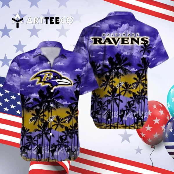 Baltimore Ravens Flower Summer Best Selling Hawaiian Shirt 4