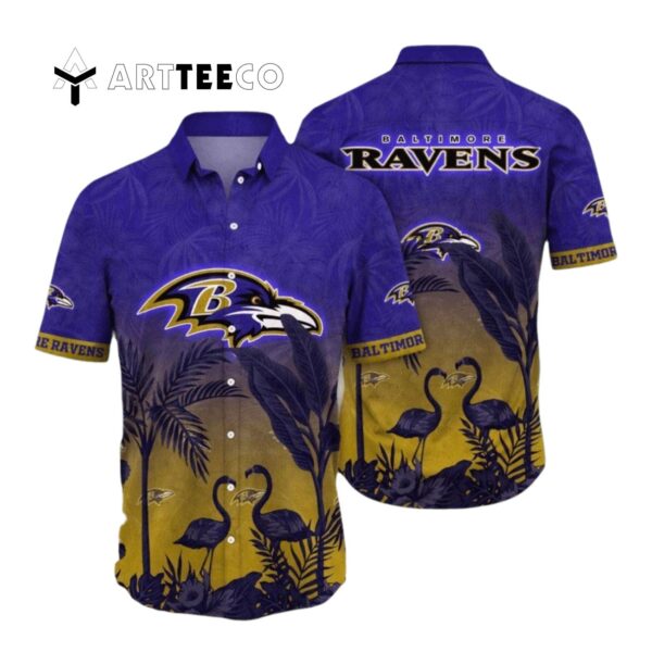 Baltimore Ravens Flower Summer Hawaiian Shirt 1