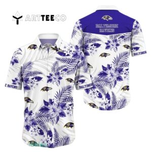 Baltimore Ravens Flower Summer Trending Hawaiian Shirt 1