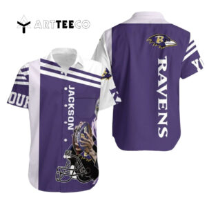 Baltimore Ravens Lamar Jackson Hawaiian Shirt 1