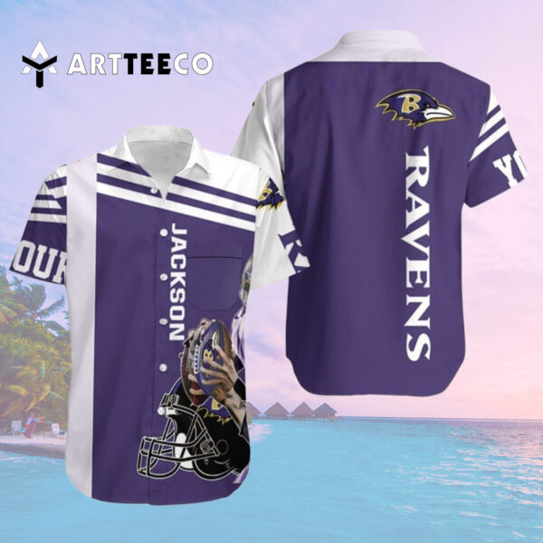 Baltimore Ravens Lamar Jackson Hawaiian Shirt 2