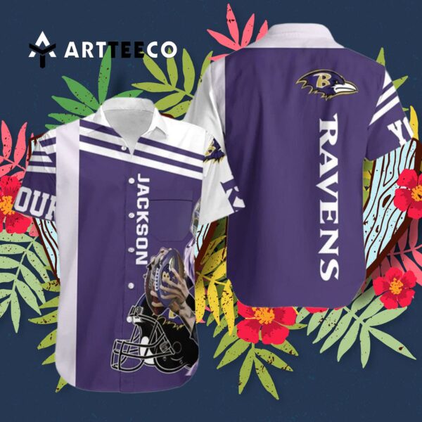 Baltimore Ravens Lamar Jackson Hawaiian Shirt 3