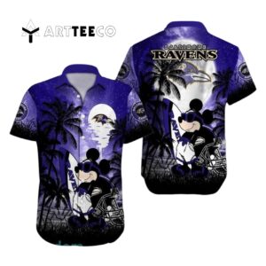 Baltimore Ravens Mickey Mouse Hawaiian Shirt 1