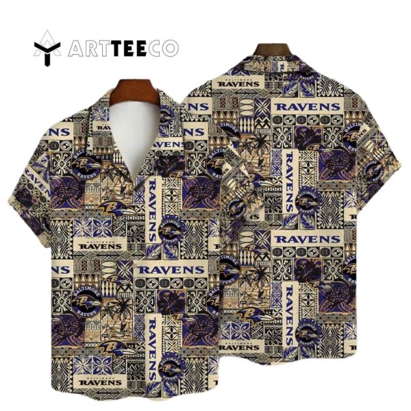 Baltimore Ravens National Football League 2023 Aop V1 Hawaiian Shirt 1