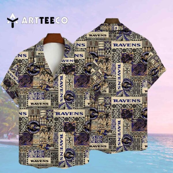 Baltimore Ravens National Football League 2023 Aop V1 Hawaiian Shirt 2