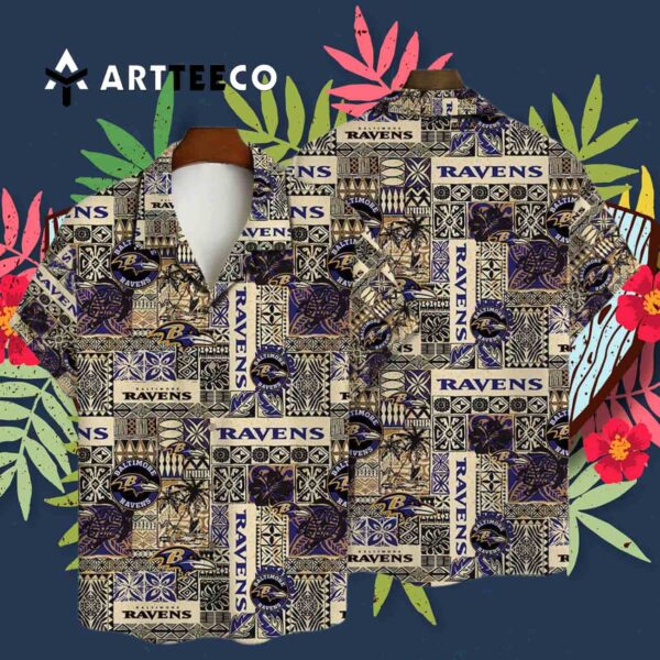 Baltimore Ravens National Football League 2023 Aop V1 Hawaiian Shirt 3