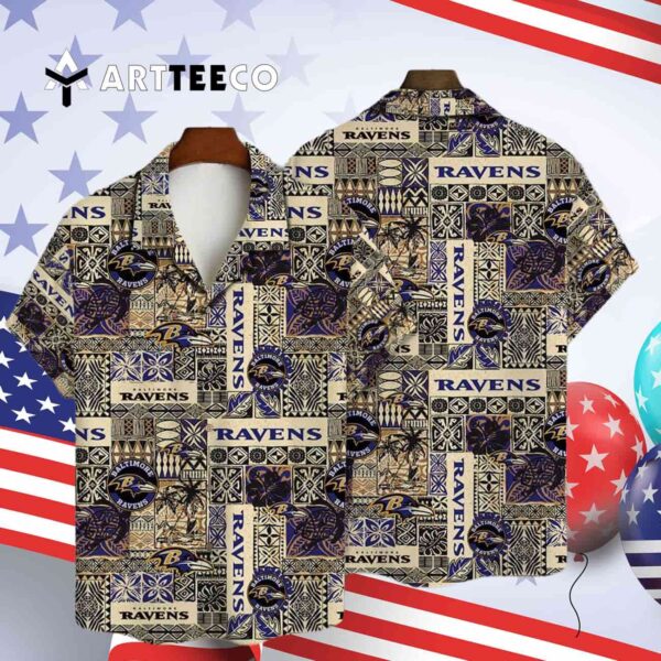 Baltimore Ravens National Football League 2023 Aop V1 Hawaiian Shirt 4