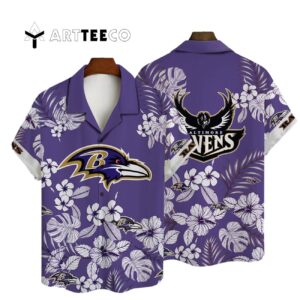 Baltimore Ravens National Football League 2023 Aop V21 Hawaiian Shirt 1