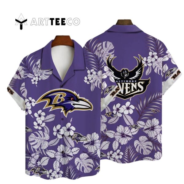 Baltimore Ravens National Football League 2023 Aop V21 Hawaiian Shirt 1