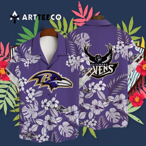 Baltimore Ravens National Football League 2023 Aop V21 Hawaiian Shirt 3