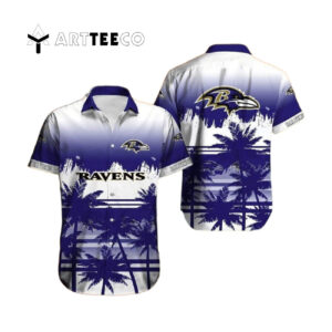Baltimore Ravens Palm Trees Gift For Son From Dad Hawaiian Shirt 1