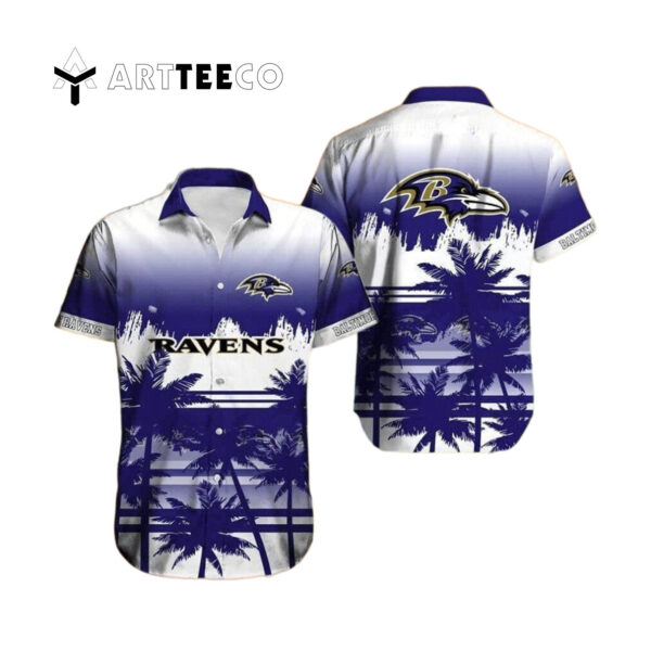 Baltimore Ravens Palm Trees Gift For Son From Dad Hawaiian Shirt 1