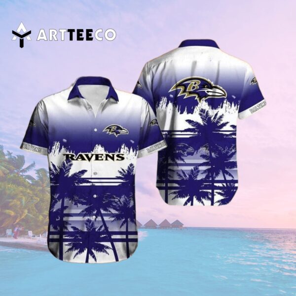 Baltimore Ravens Palm Trees Gift For Son From Dad Hawaiian Shirt 2